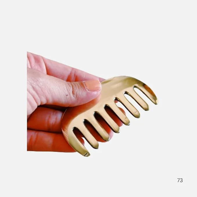 Kansa Comb | Ayurvedic Scalp Massage for Healthy Hair - Image 4